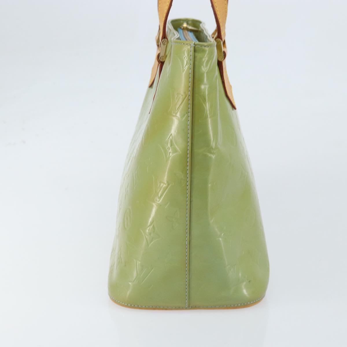 LOUIS VUITTON Monogram Vernis Houston Hand Bag Baby Blue M91005 LV Auth 170087