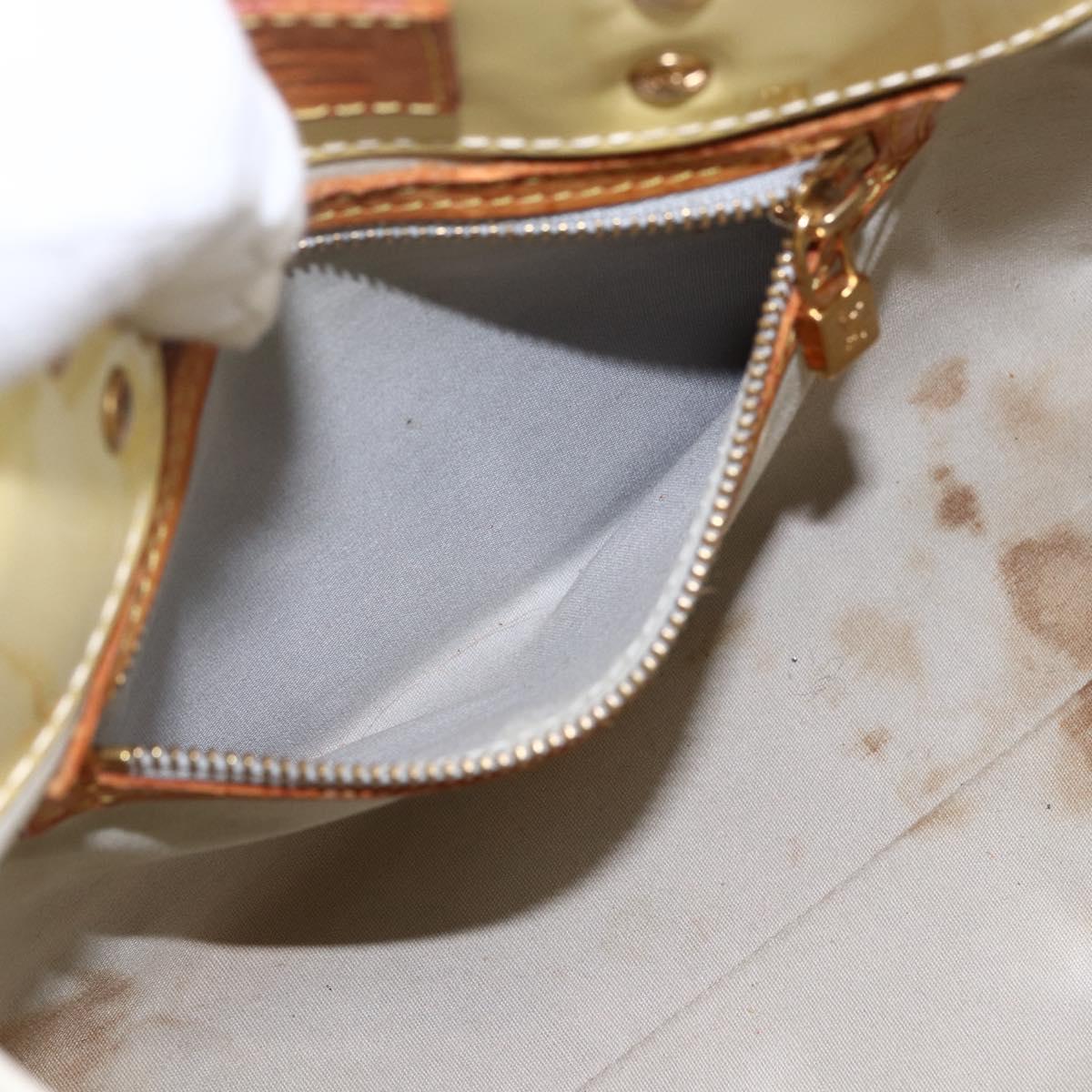LOUIS VUITTON Monogram Vernis Reade PM Hand Bag Perle M91336 LV Auth 170088