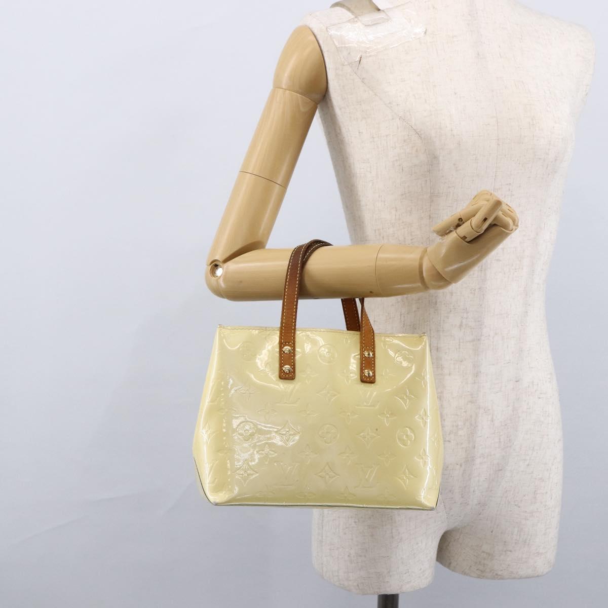 LOUIS VUITTON Monogram Vernis Reade PM Hand Bag Perle M91336 LV Auth 170088