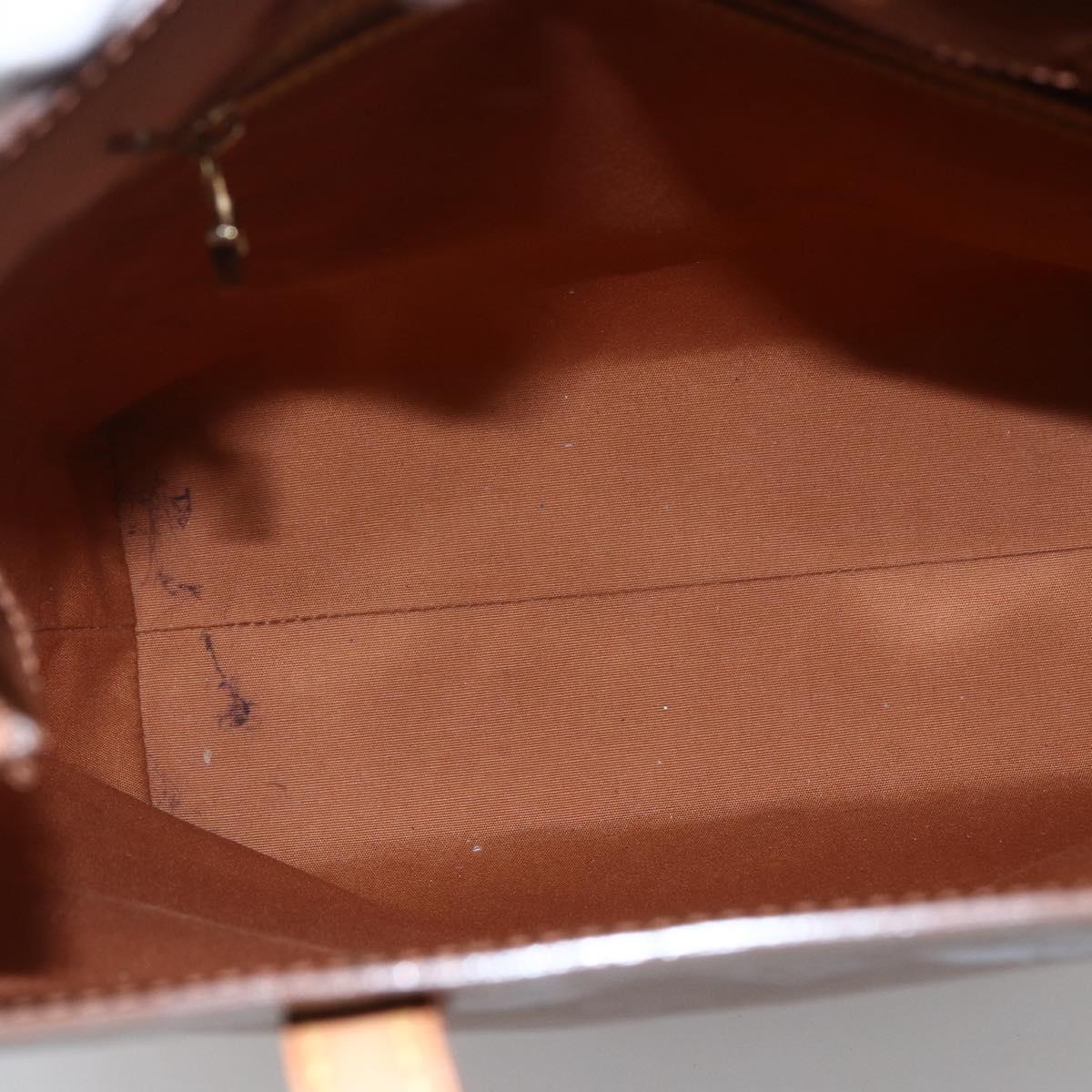 LOUIS VUITTON Monogram Vernis Reade MM Hand Bag Bronze M91143 LV Auth 170090