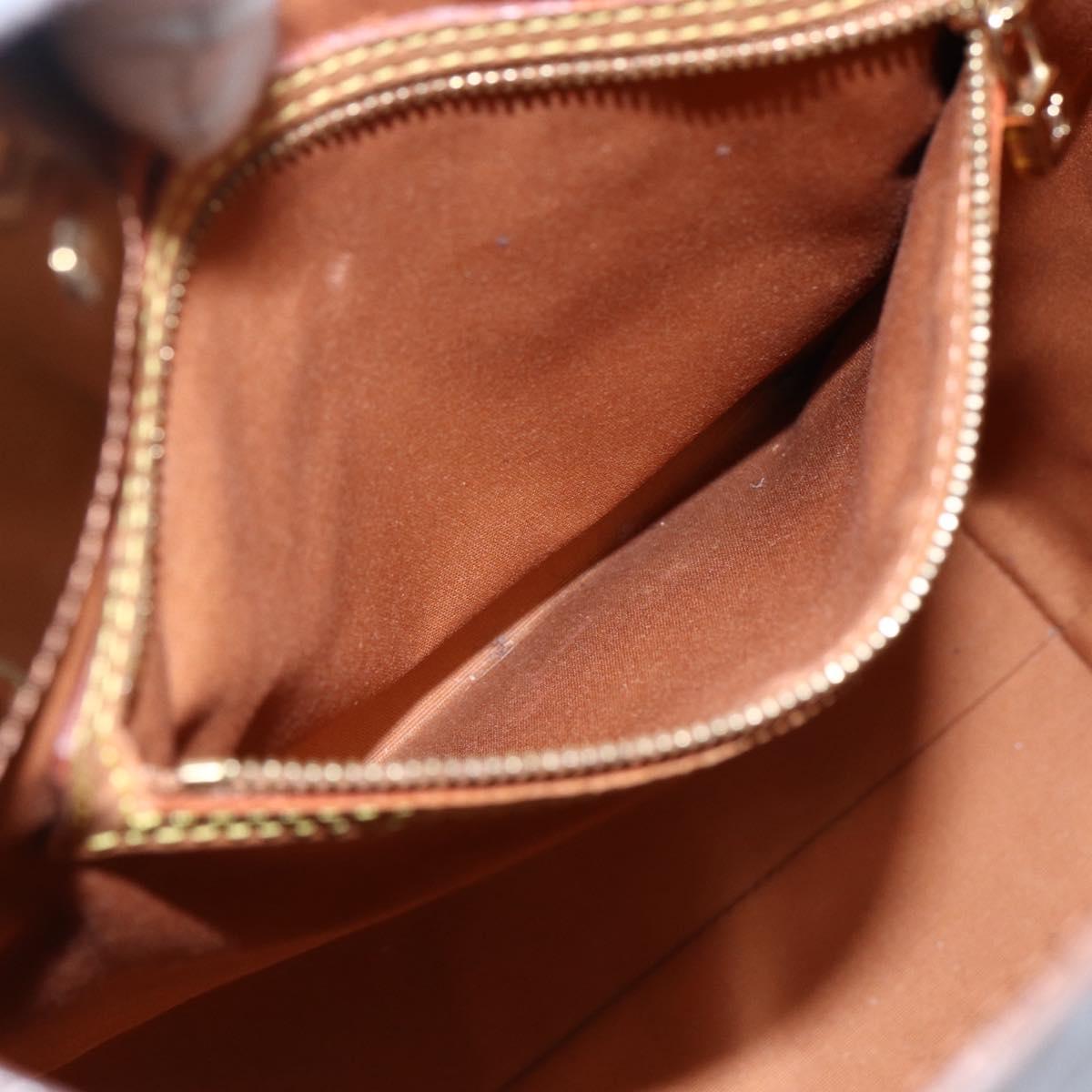 LOUIS VUITTON Monogram Vernis Reade MM Hand Bag Bronze M91143 LV Auth 170090