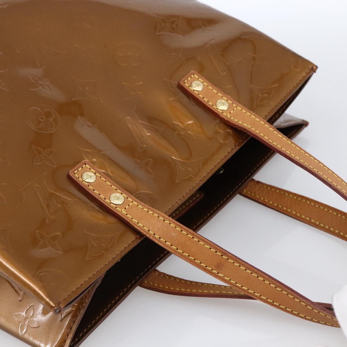 LOUIS VUITTON Monogram Vernis Reade MM Hand Bag Bronze M91143 LV Auth 170090