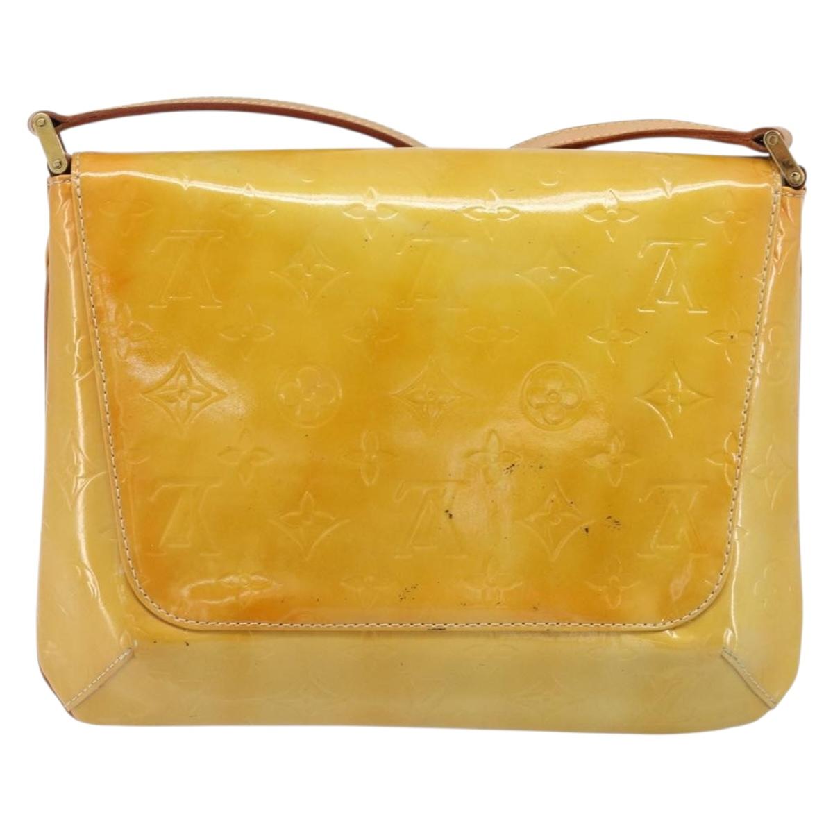 LOUIS VUITTON Monogram Vernis Thompson Street Bag Beige M91301 LV Auth 170091