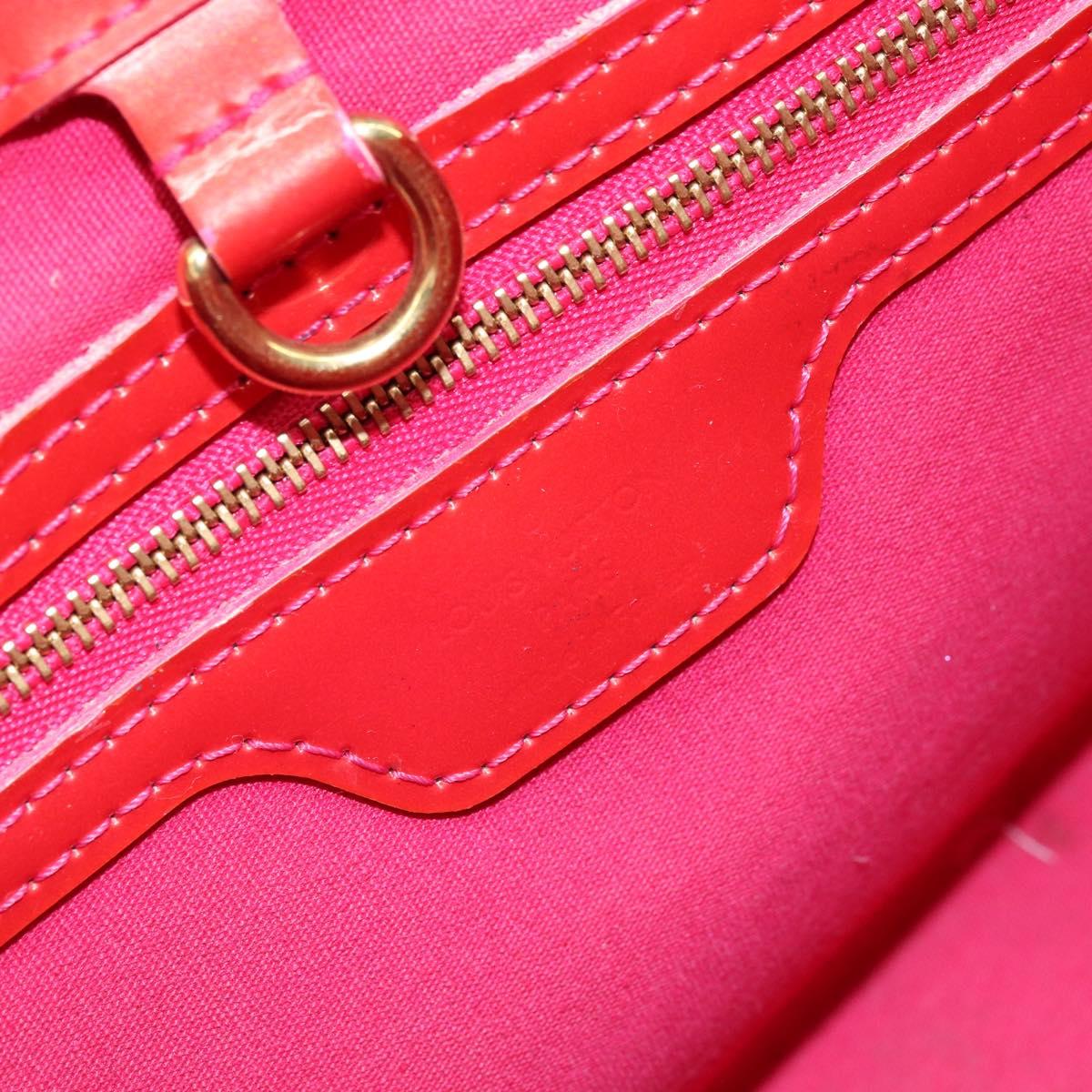 LOUIS VUITTON Monogram Vernis Wilshire Boulevard Bag Rose Pop M93643 Auth 170093