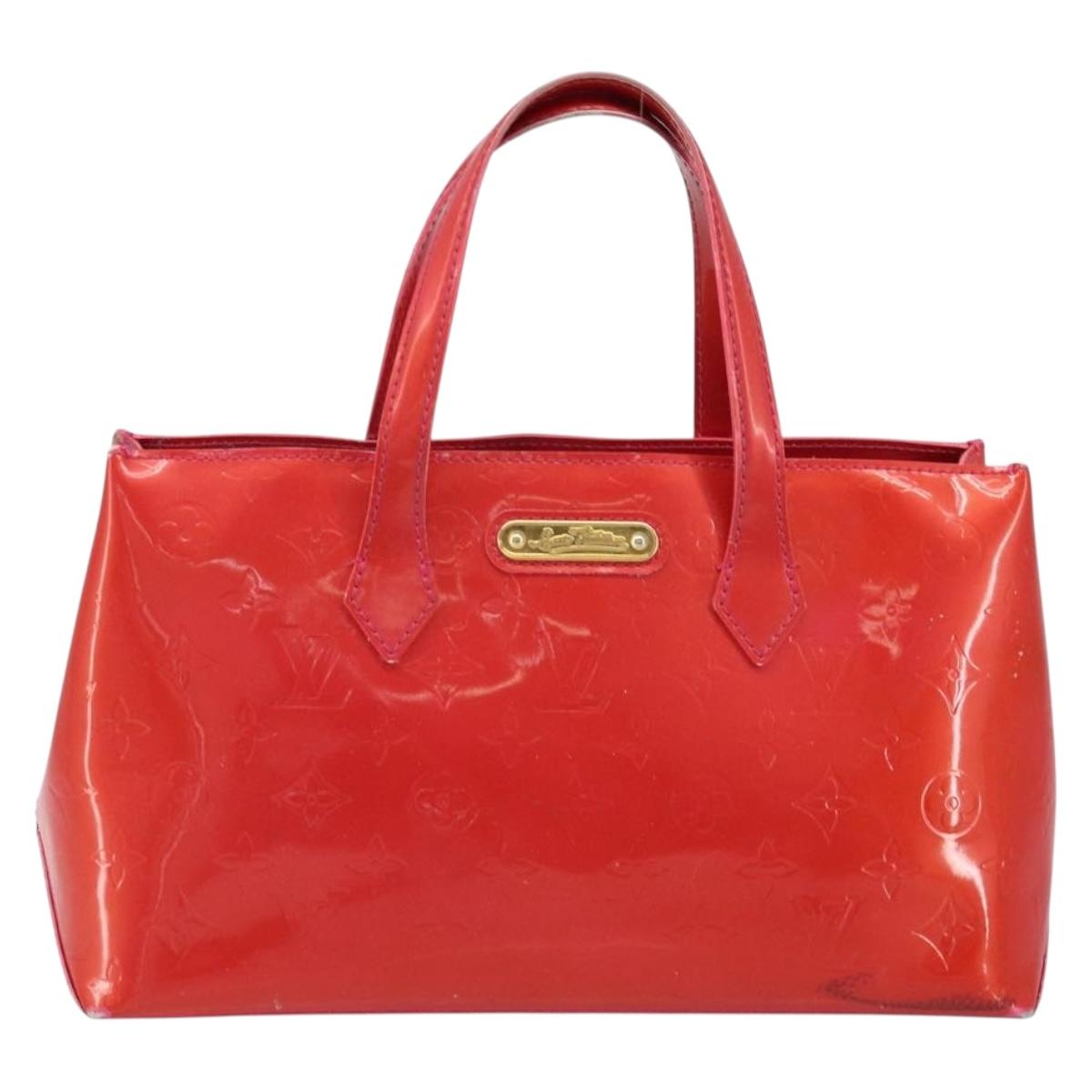 LOUIS VUITTON Monogram Vernis Wilshire Boulevard Bag Rose Pop M93643 Auth 170093