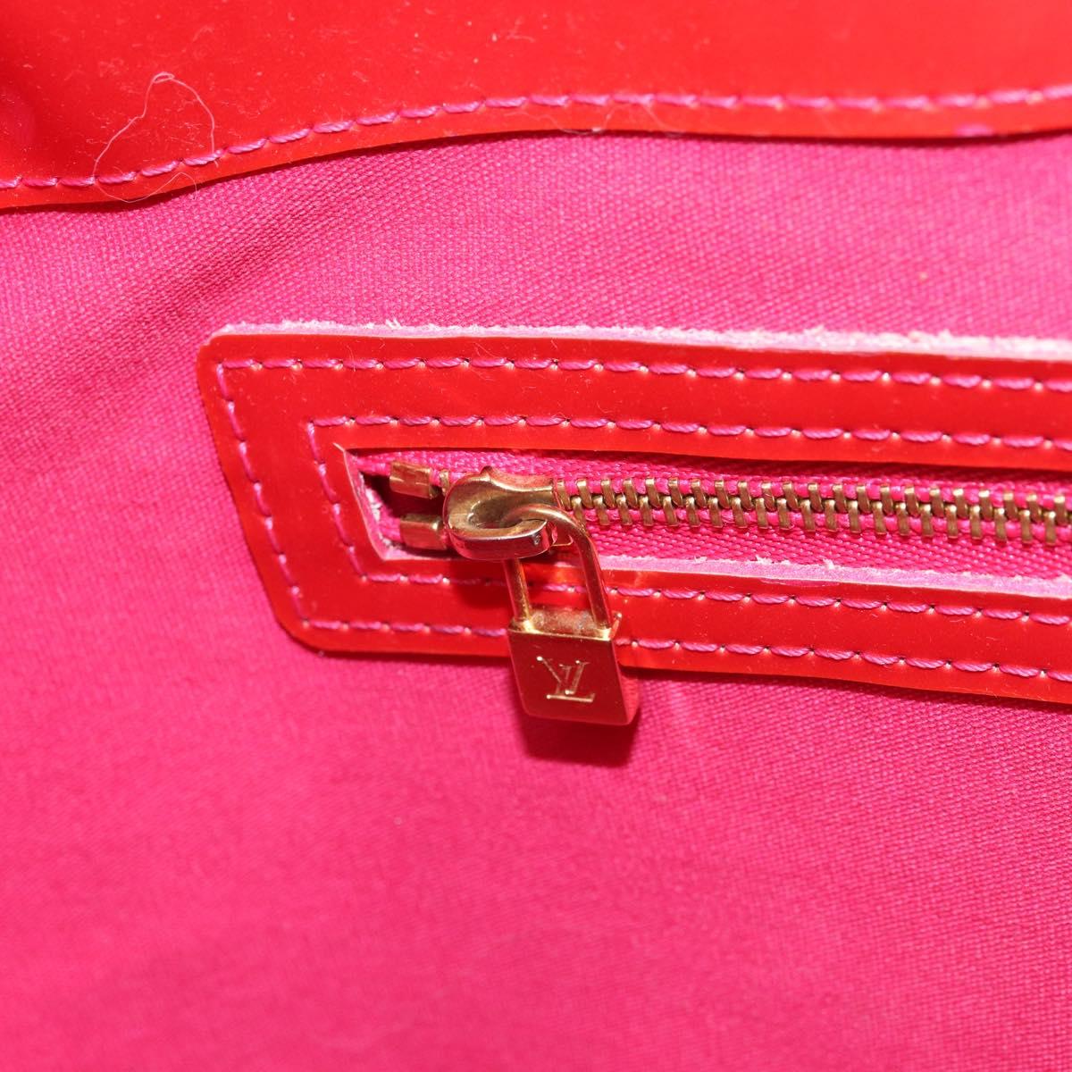 LOUIS VUITTON Monogram Vernis Wilshire Boulevard Bag Rose Pop M93643 Auth 170093