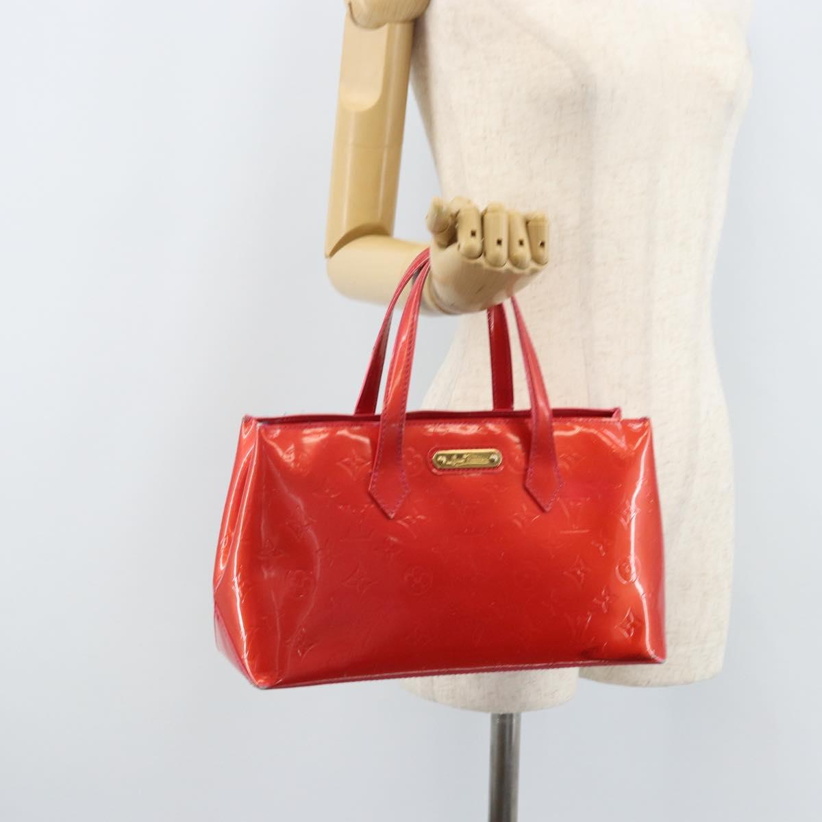 LOUIS VUITTON Monogram Vernis Wilshire Boulevard Bag Rose Pop M93643 Auth 170093