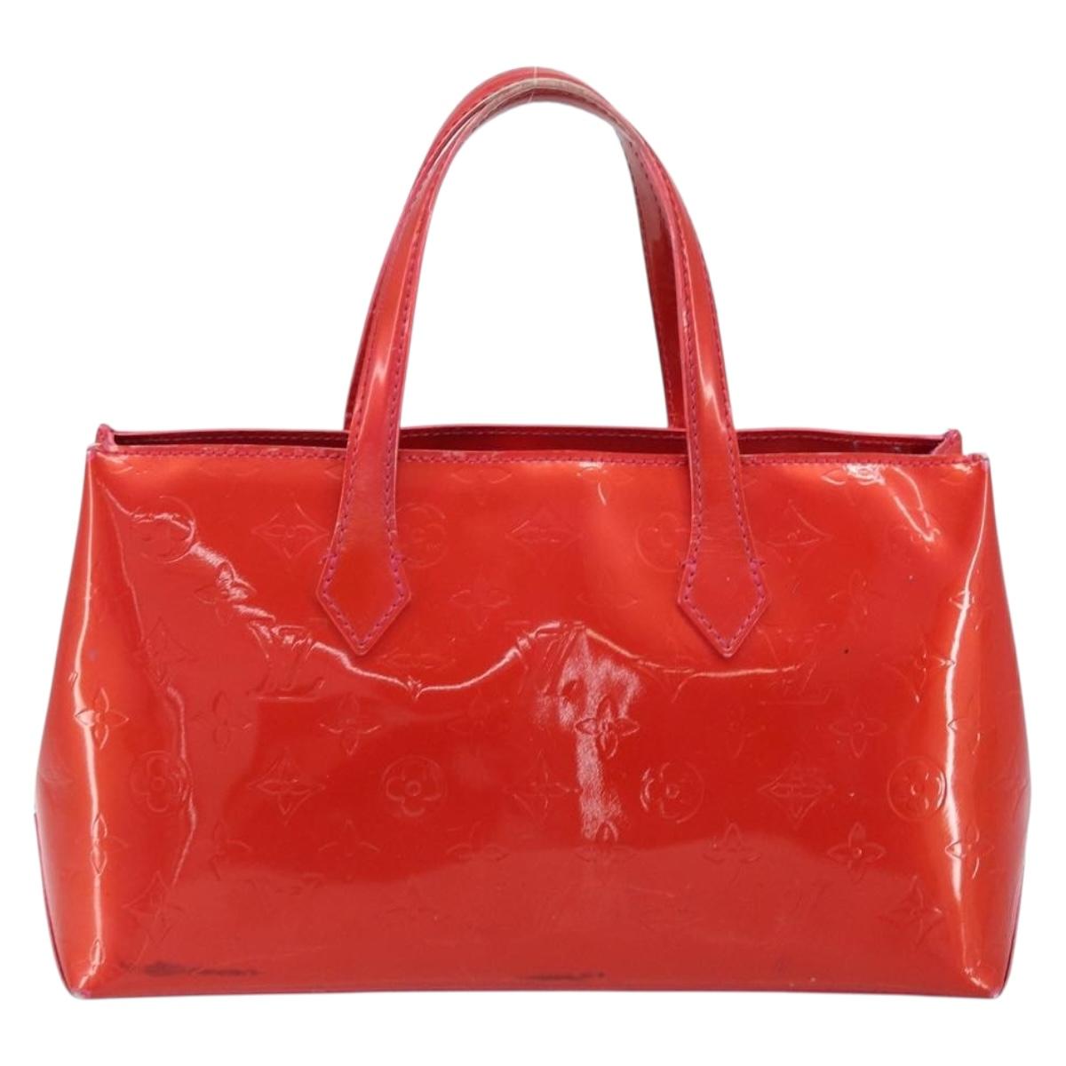 LOUIS VUITTON Monogram Vernis Wilshire Boulevard Bag Rose Pop M93643 Auth 170093