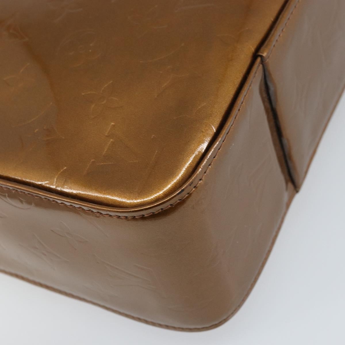 LOUIS VUITTON Monogram Vernis Columbus Tote Bag Bronze M91134 LV Auth 170094