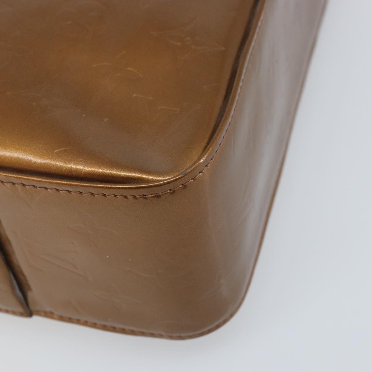 LOUIS VUITTON Monogram Vernis Columbus Tote Bag Bronze M91134 LV Auth 170094