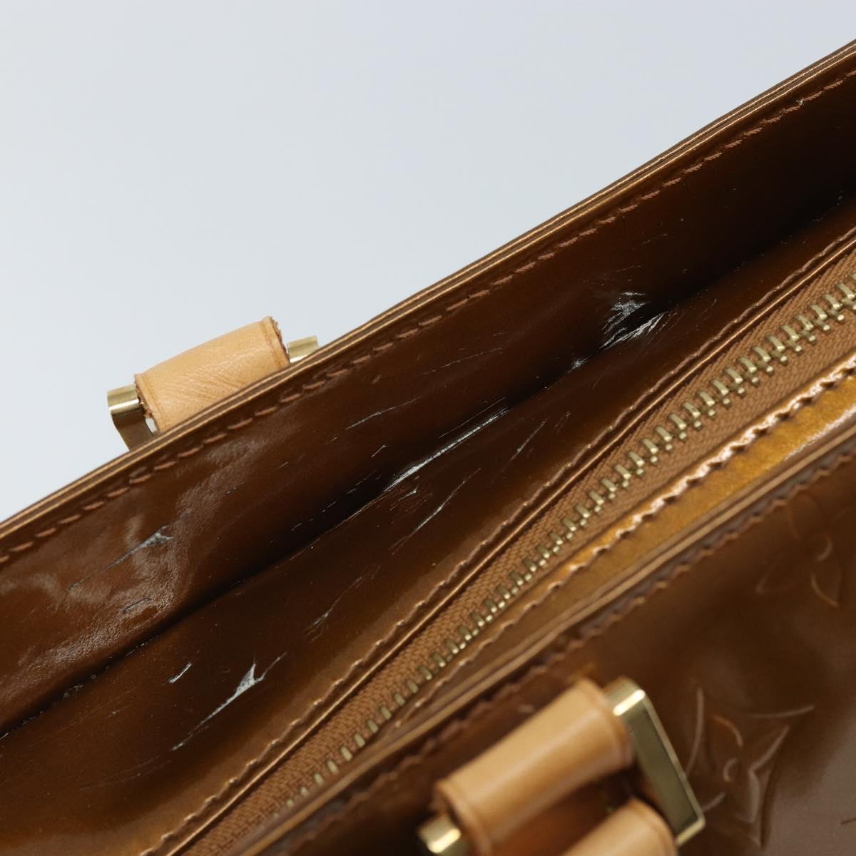 LOUIS VUITTON Monogram Vernis Columbus Tote Bag Bronze M91134 LV Auth 170094
