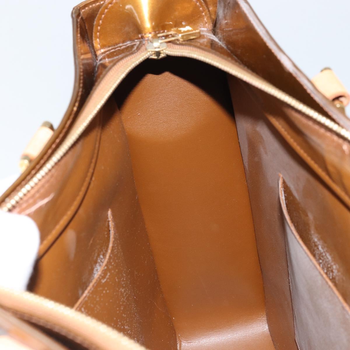LOUIS VUITTON Monogram Vernis Columbus Tote Bag Bronze M91134 LV Auth 170094