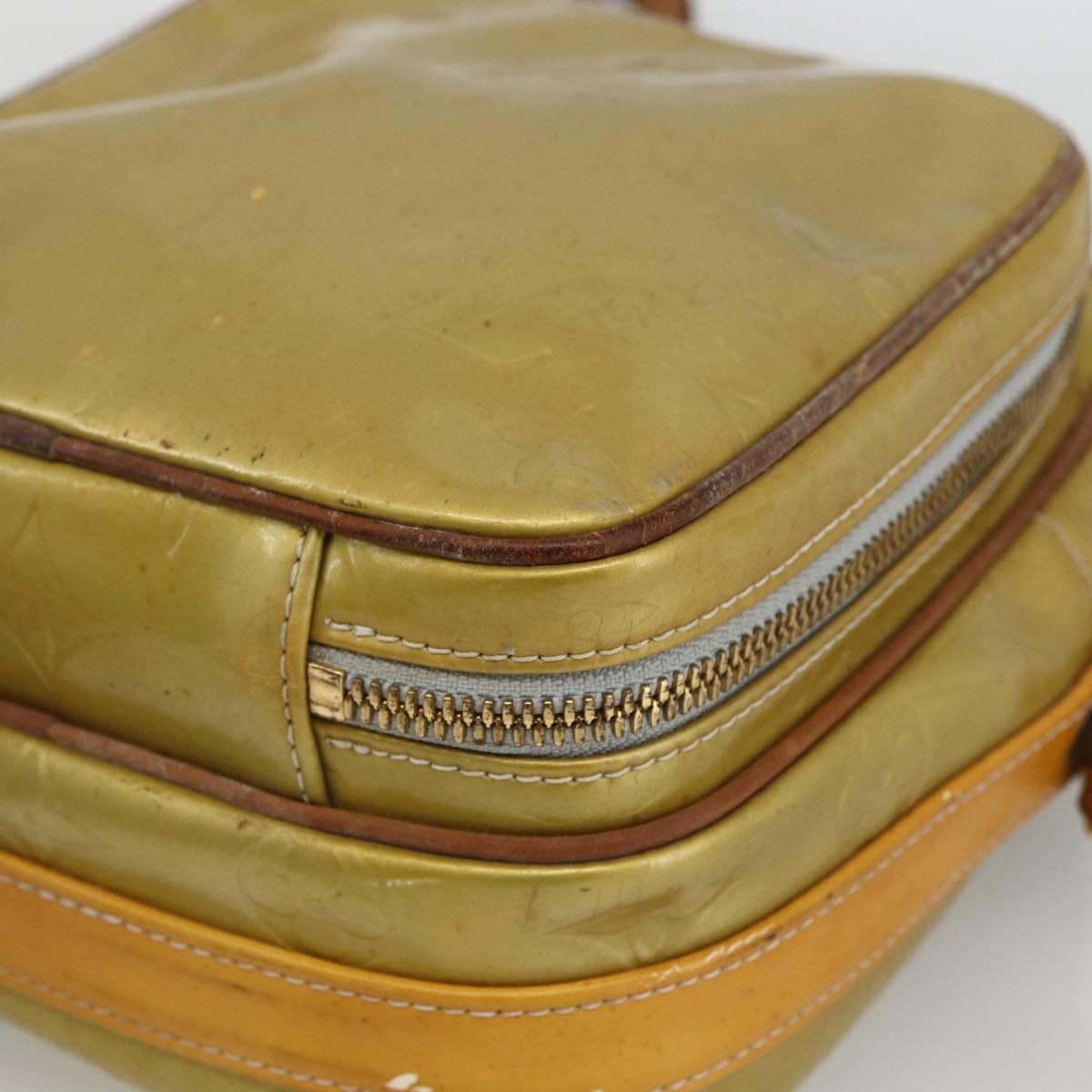 LOUIS VUITTON Monogram Vernis Wooster Shoulder Bag Gris M91036 LV Auth 170095