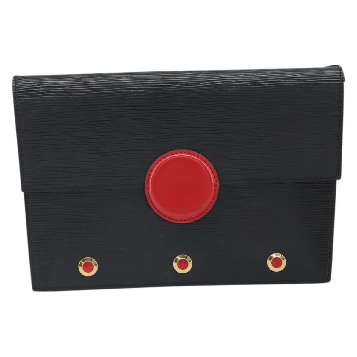 LOUIS VUITTON Epi Hublot Shoulder Bag Black Red M52557 LV Auth 170099