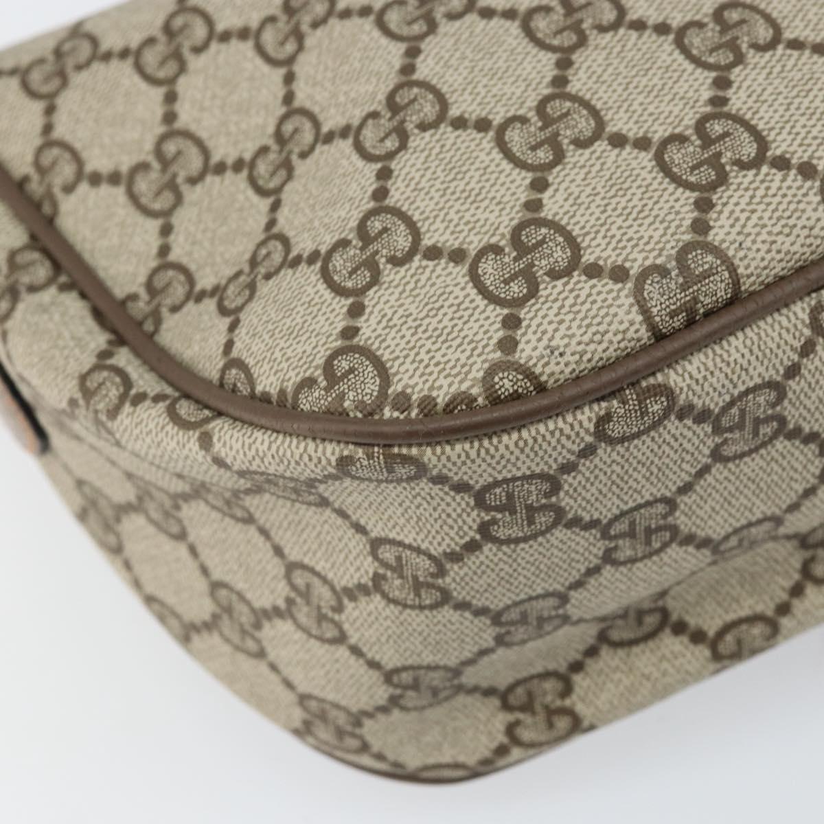 GUCCI GG Supreme Web Sherry Line Bag PVC Beige Gold 89 02 032 Auth 170109