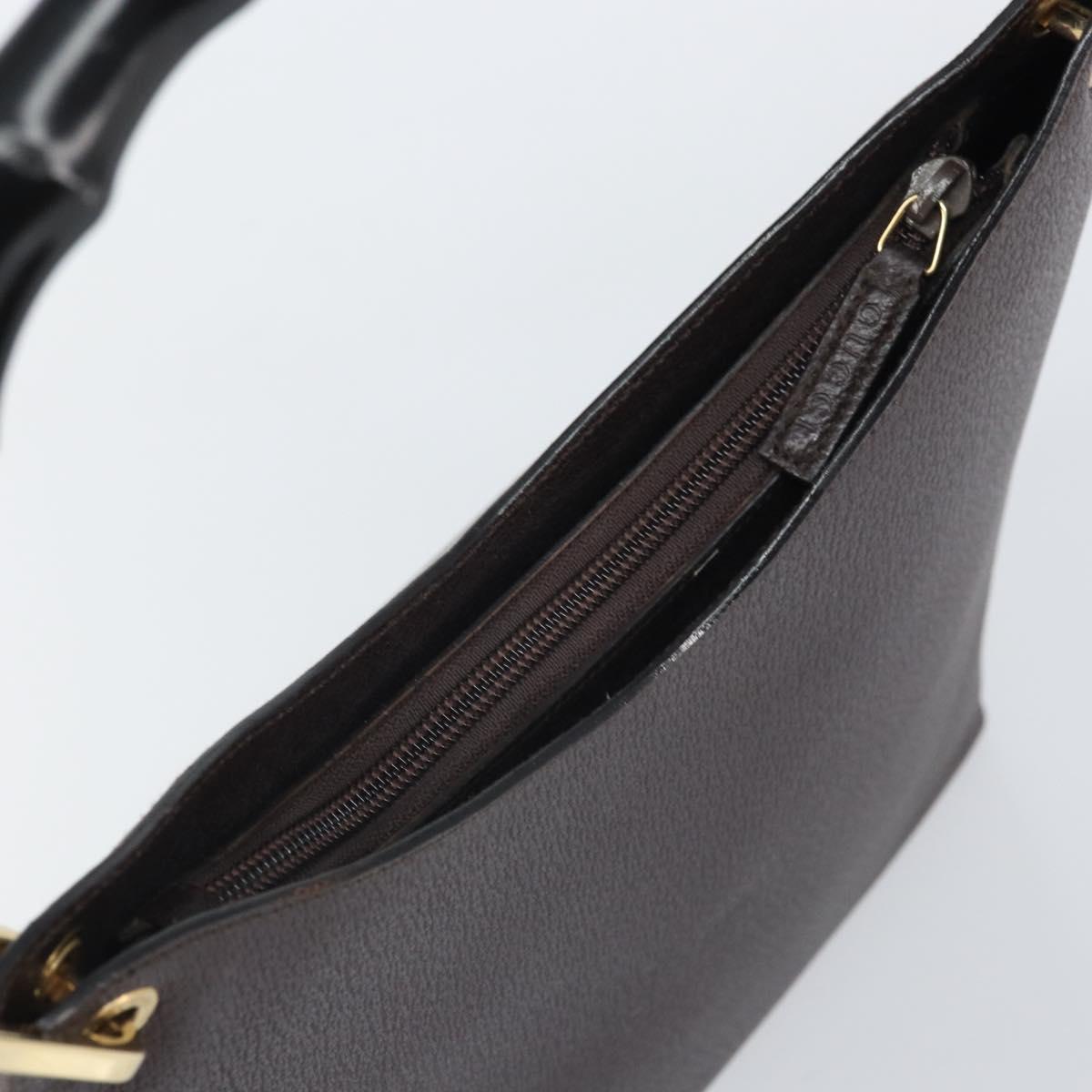 GUCCI Bamboo Tote Bag Leather Brown Gold 001 3007 3754 Auth 170115