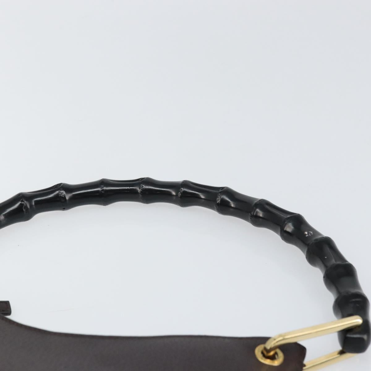 GUCCI Bamboo Tote Bag Leather Brown Gold 001 3007 3754 Auth 170115