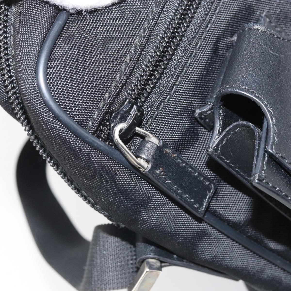 GUCCI Shoulder Bag Nylon Black Silver 018 1619 Auth 170116