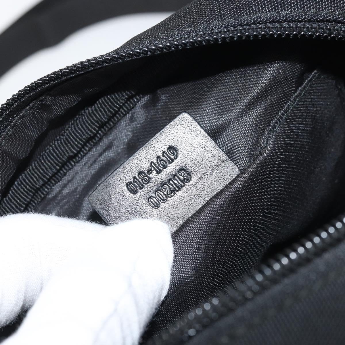 GUCCI Shoulder Bag Nylon Black Silver 018 1619 Auth 170116