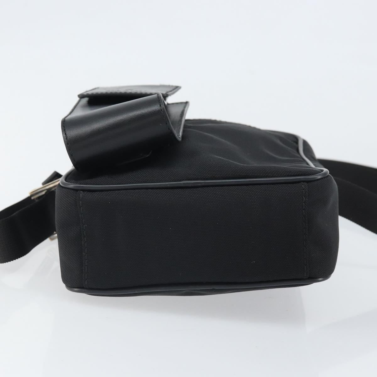 GUCCI Shoulder Bag Nylon Black Silver 018 1619 Auth 170116