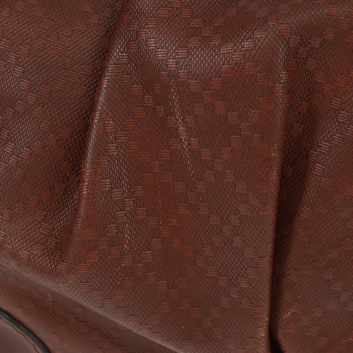 GUCCI Diamante Hand Bag Leather 2way Brown Gold 247902 Auth 170133V