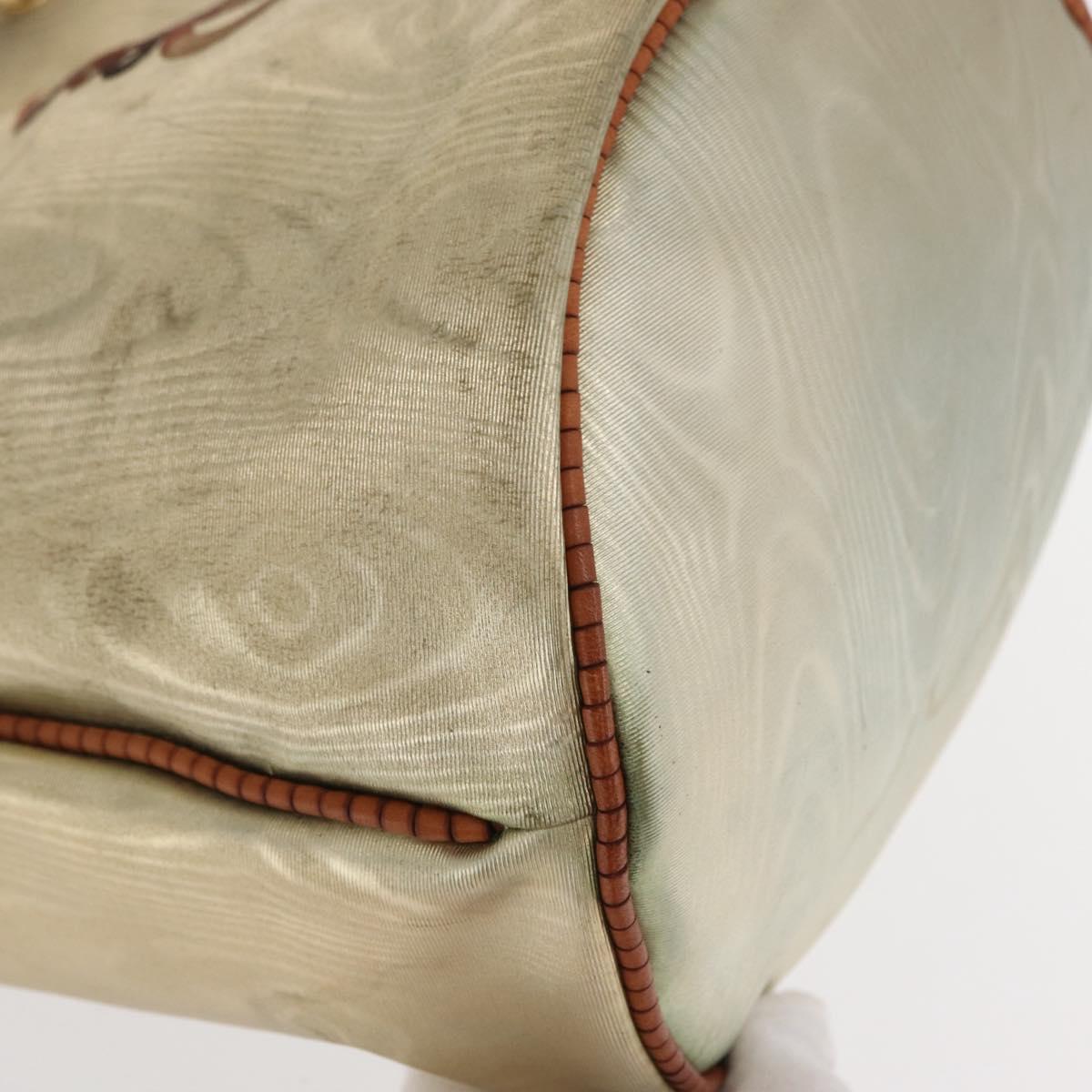 LOEWE Anagram Shoulder Bag Leather Gold Auth 170134