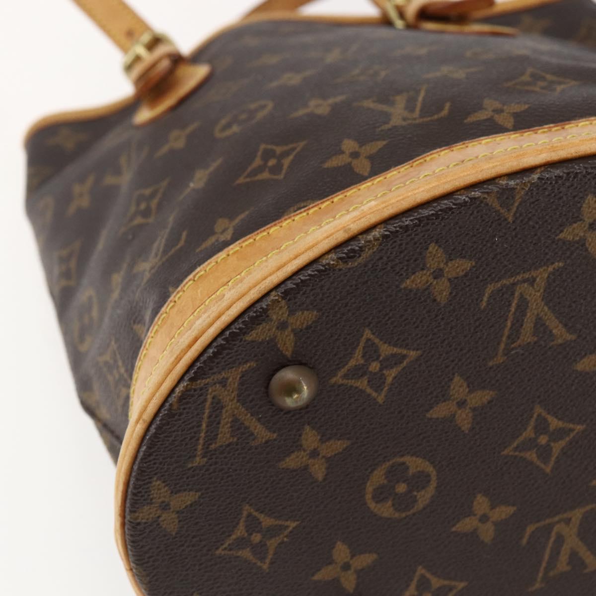 LOUIS VUITTON Monogram Bucket PM Shoulder Bag M42238 LV Auth 170155