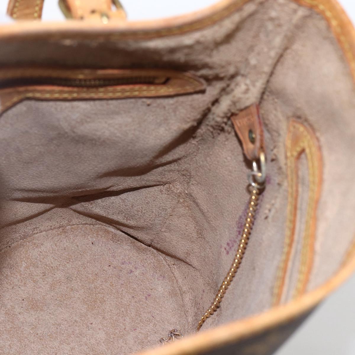 LOUIS VUITTON Monogram Bucket PM Shoulder Bag M42238 LV Auth 170155