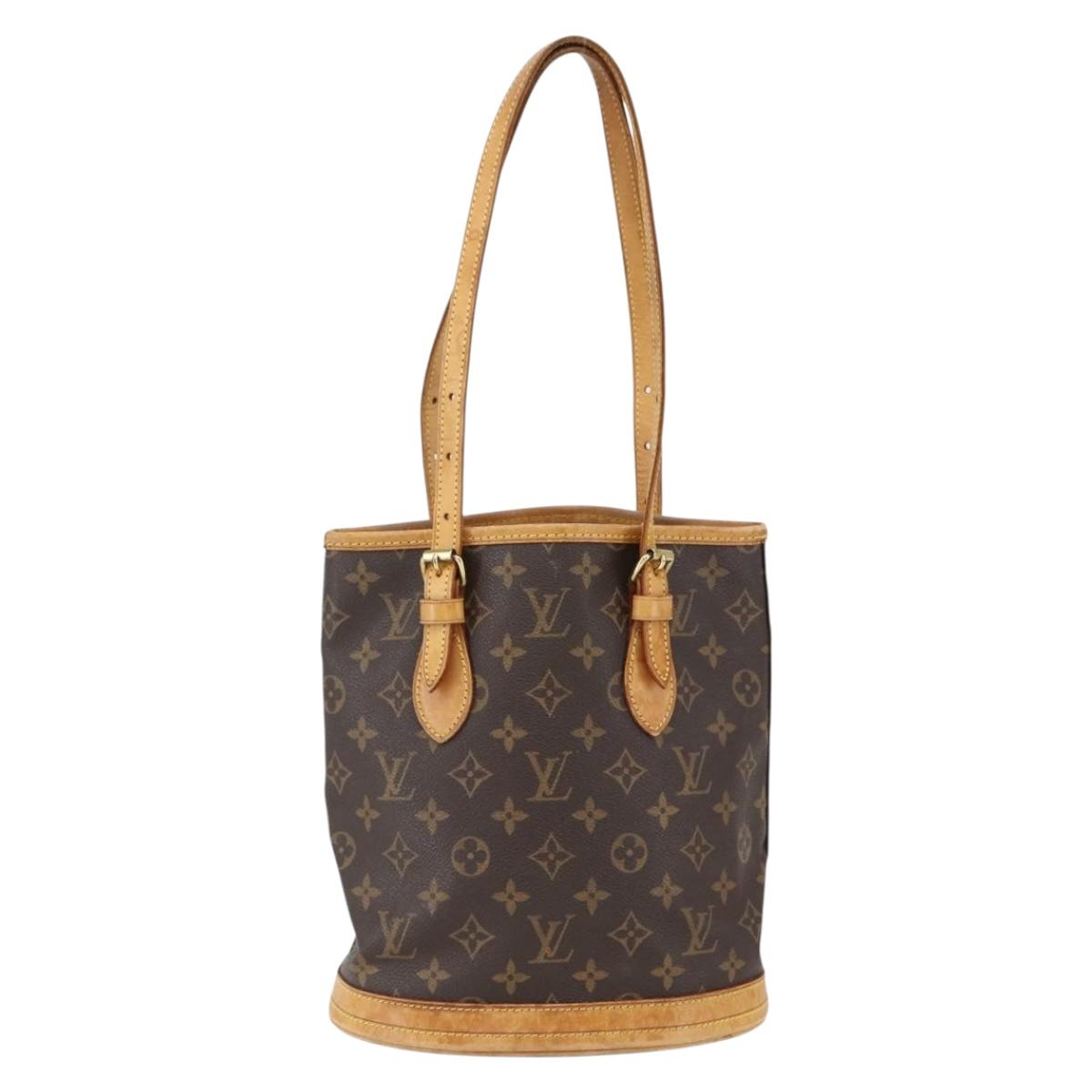 LOUIS VUITTON Monogram Bucket PM Shoulder Bag M42238 LV Auth 170155