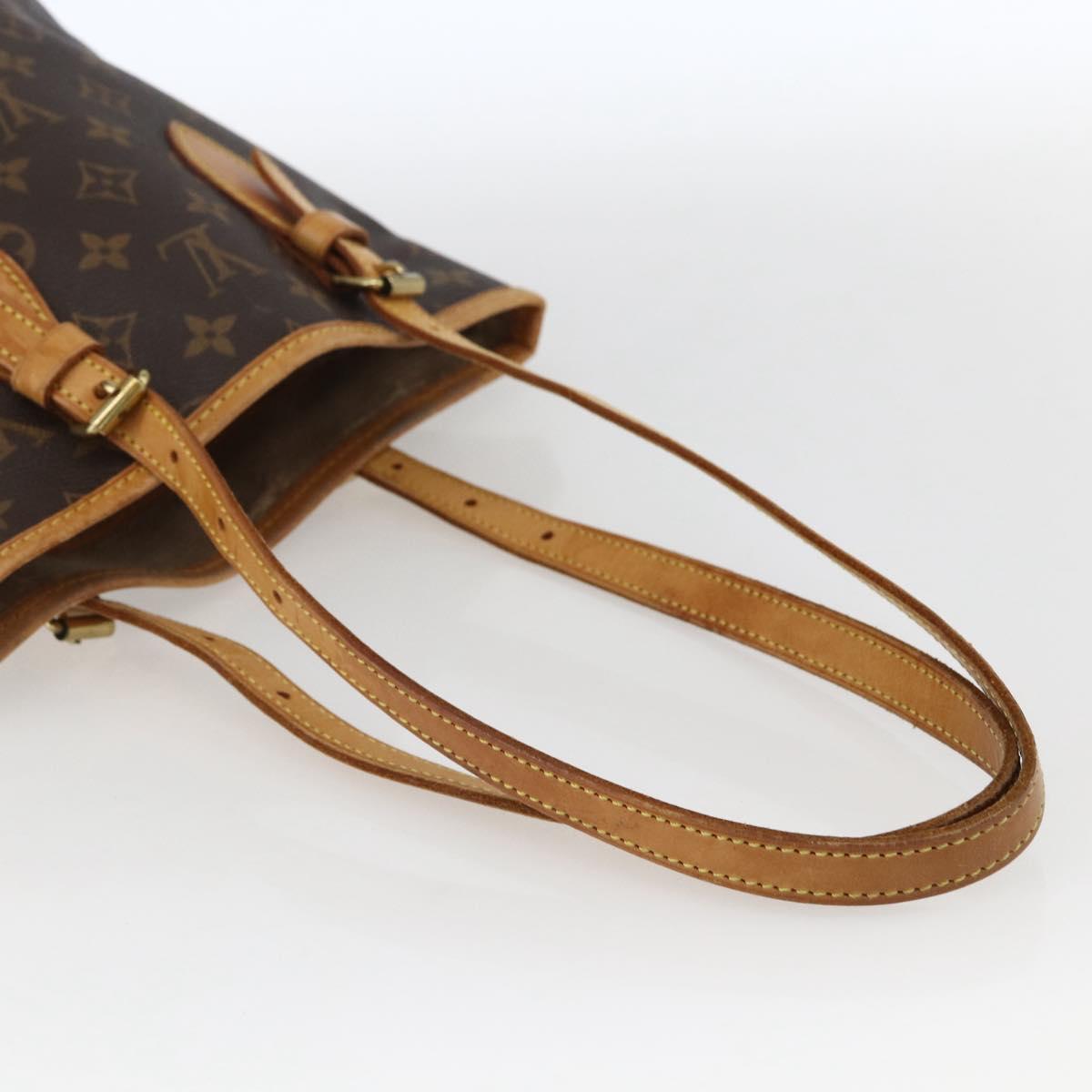 LOUIS VUITTON Monogram Bucket PM Shoulder Bag M42238 LV Auth 170155