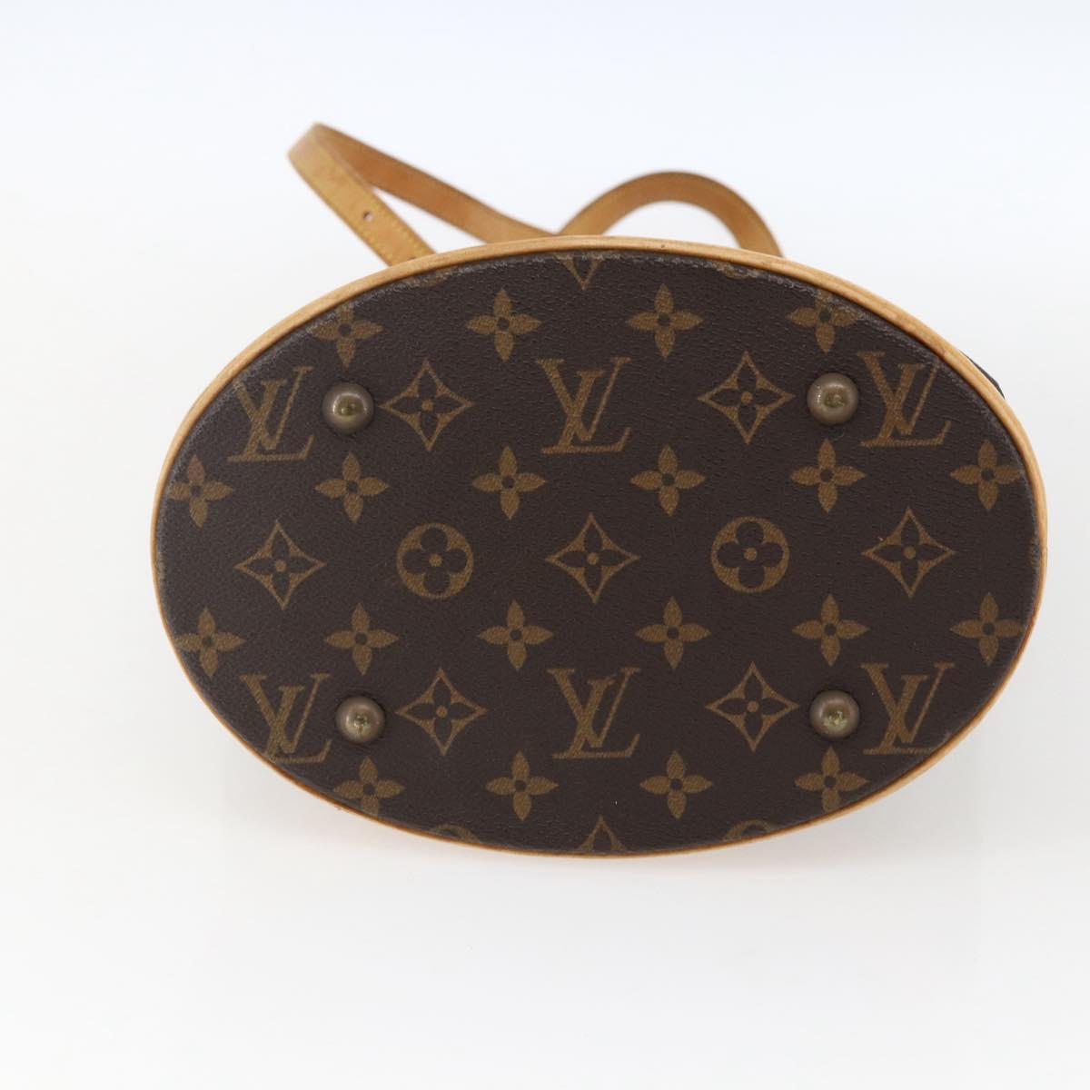 LOUIS VUITTON Monogram Bucket PM Shoulder Bag M42238 LV Auth 170155