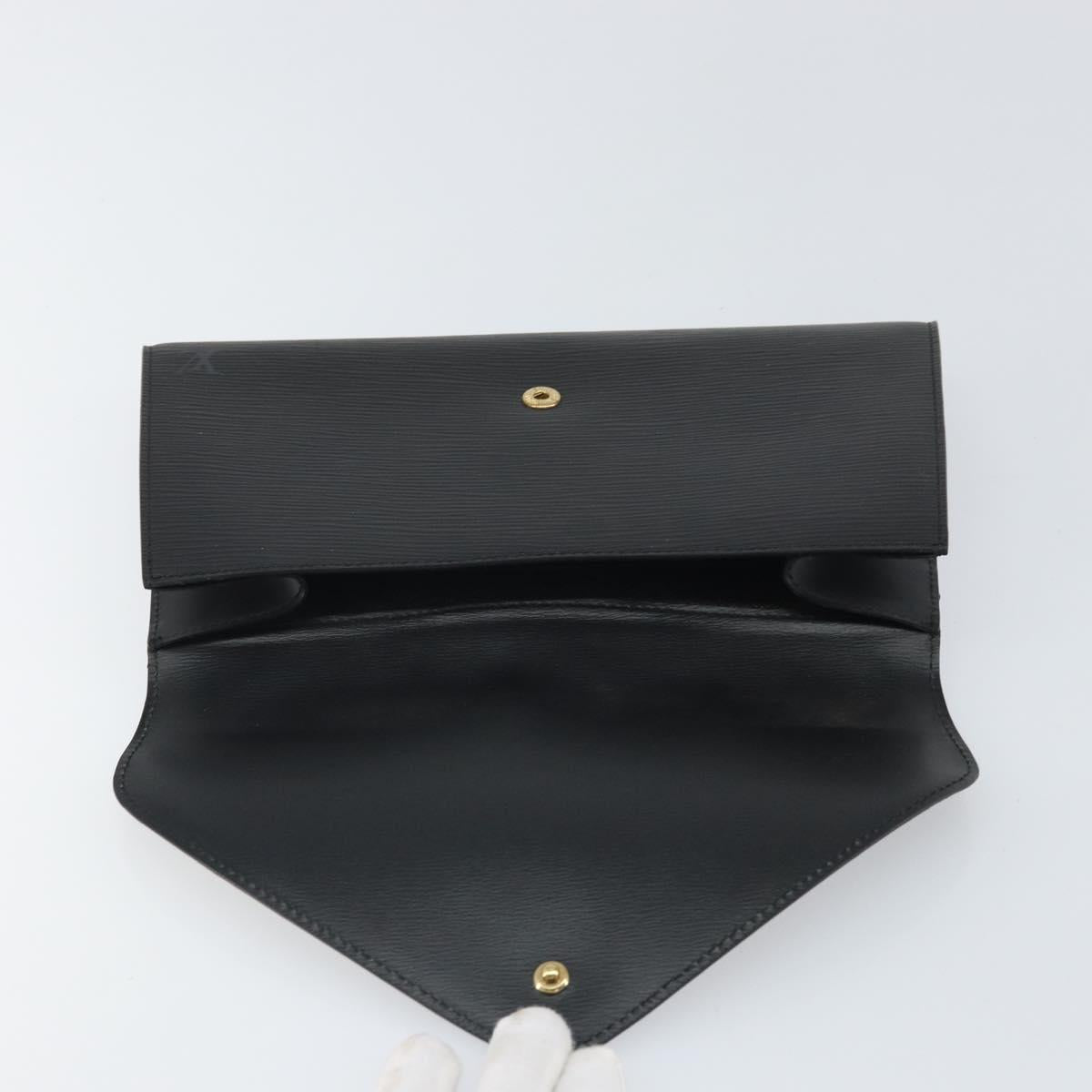 LOUIS VUITTON Epi Art Deco Clutch Bag Black M52632 LV Auth 170193