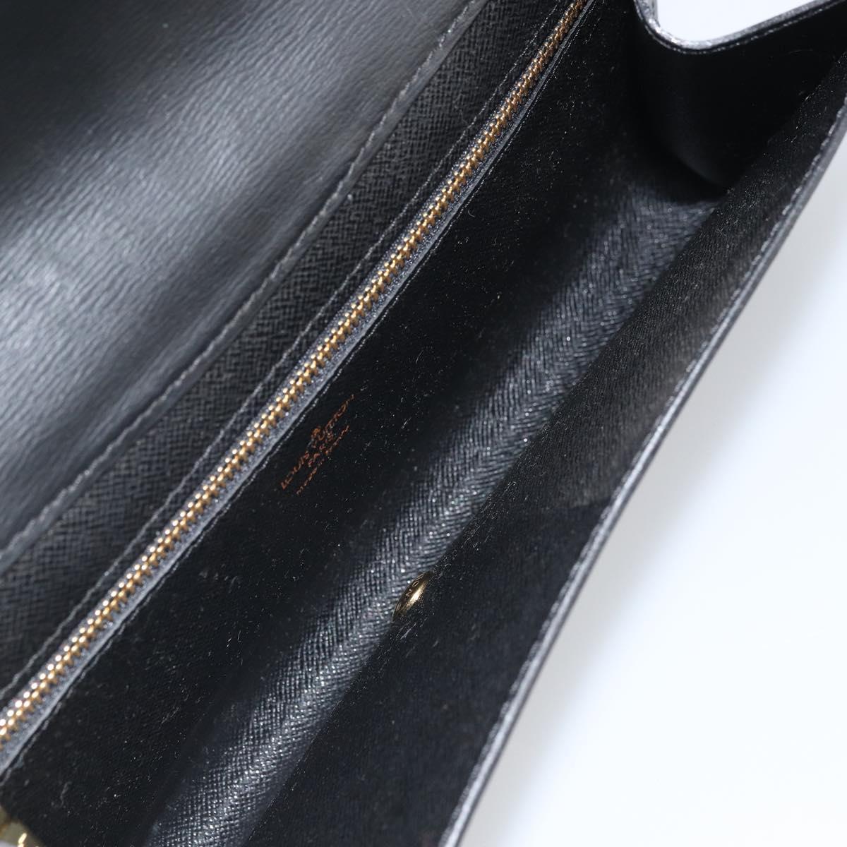 LOUIS VUITTON Epi Art Deco Clutch Bag Black M52632 LV Auth 170193