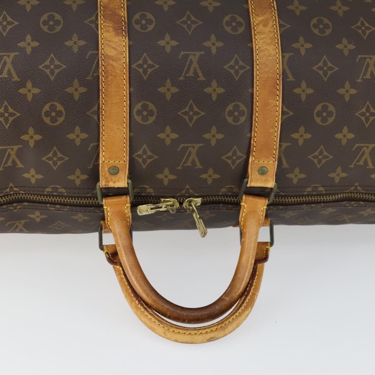LOUIS VUITTON Monogram Keepall Bandouliere 55 Boston Bag M41414 LV Auth 170219