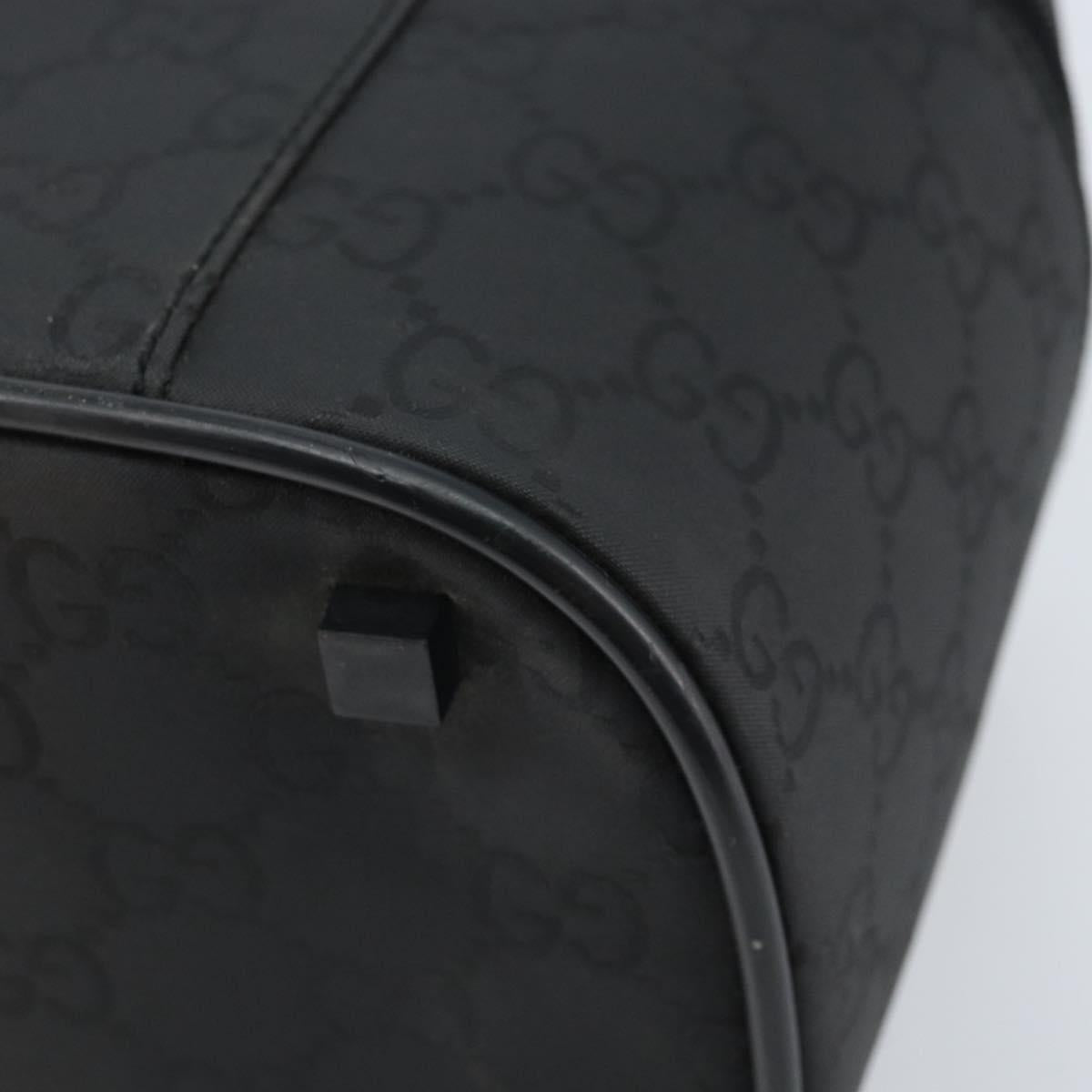 GUCCI GG Canvas Hand Bag 2way Black Silver 013 0081 Auth 170244