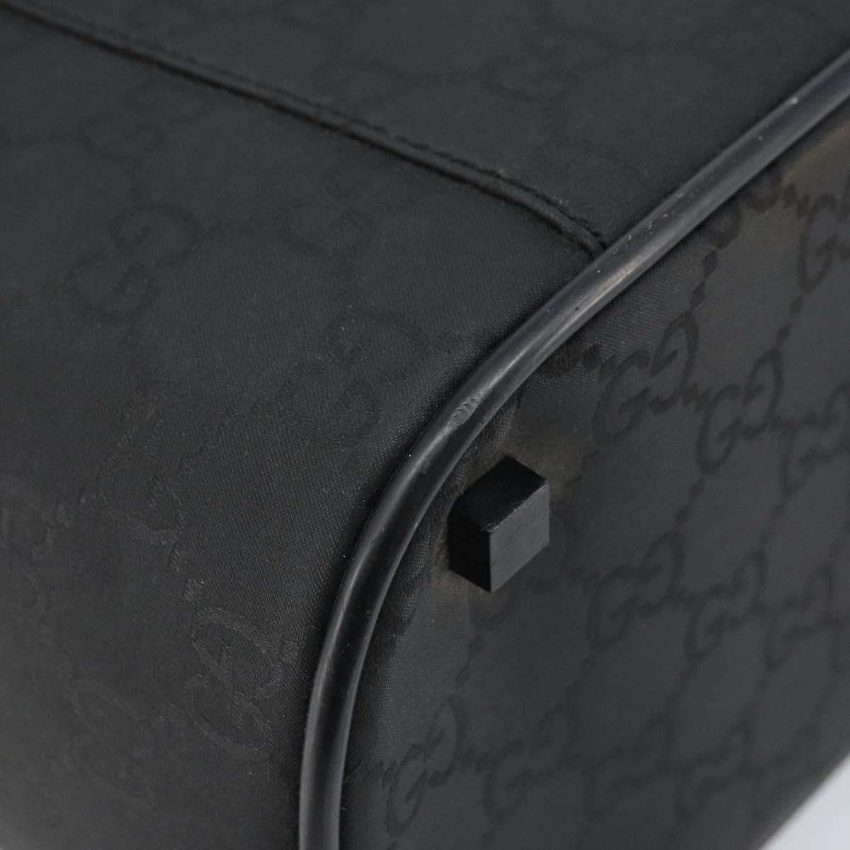 GUCCI GG Canvas Hand Bag 2way Black Silver 013 0081 Auth 170244