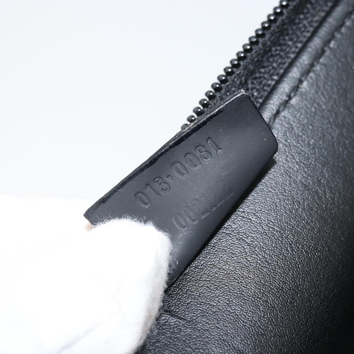 GUCCI GG Canvas Hand Bag 2way Black Silver 013 0081 Auth 170244
