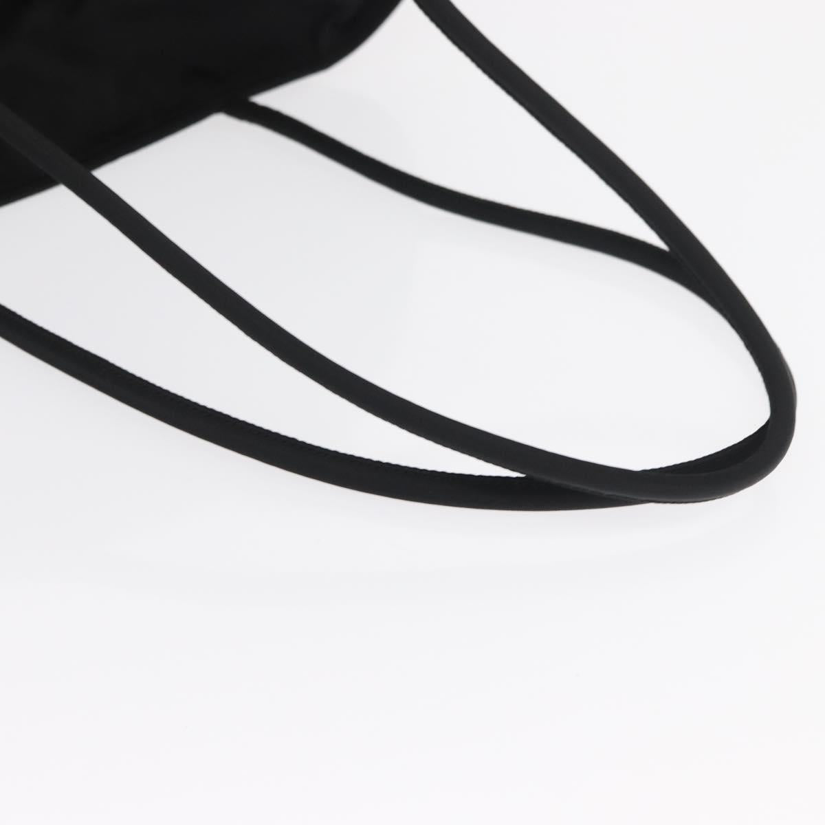 PRADA Tote Bag Nylon Black Silver Auth 170249V