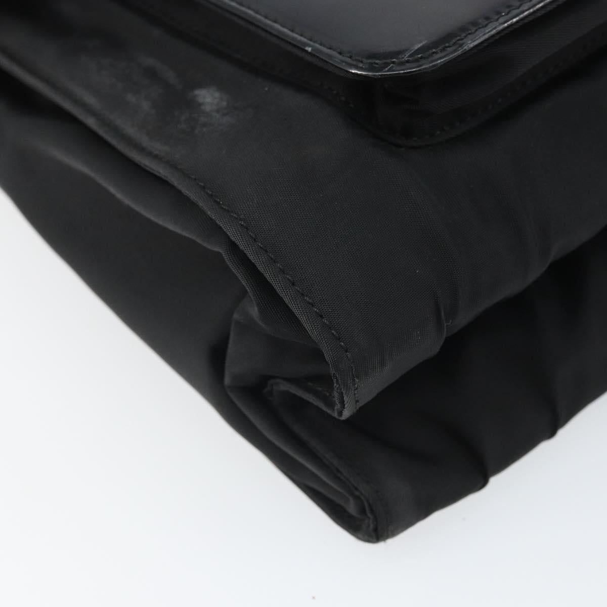 PRADA Hand Bag Patent leather Black Auth 170277