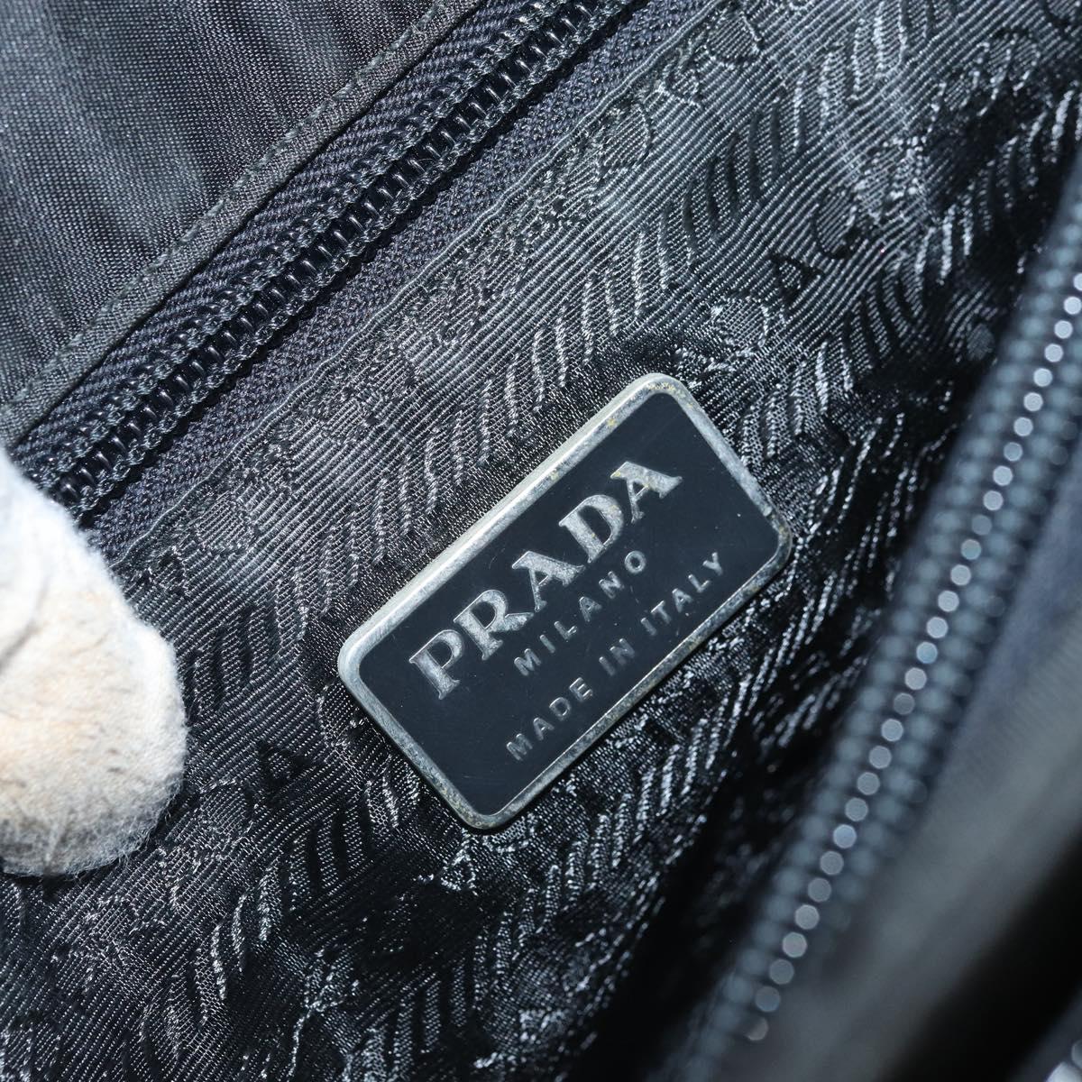 PRADA Hand Bag Patent leather Black Auth 170277