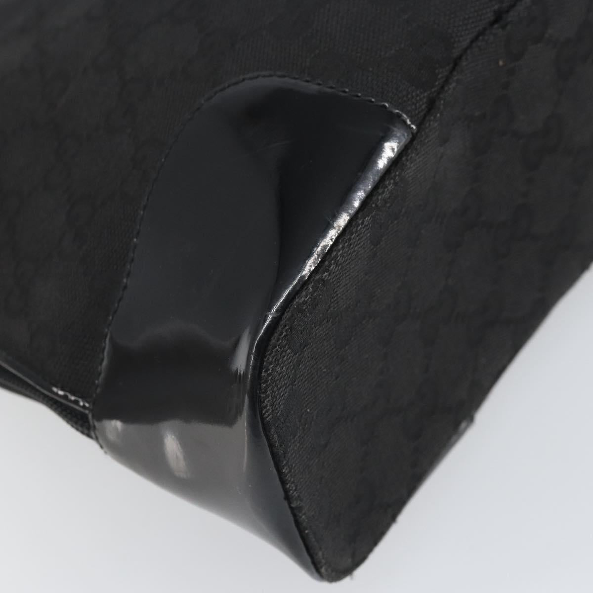 GUCCI GG Canvas Tote Bag Black Gold 002 1122 3444 Auth 170298