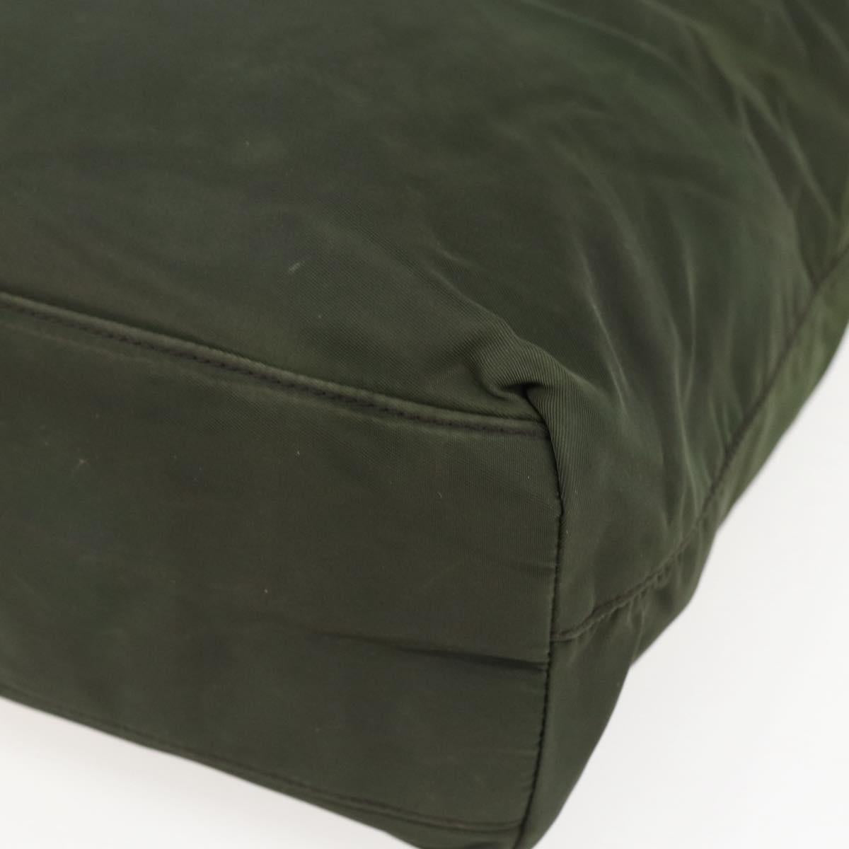 PRADA Tote Bag Nylon Green Auth 170300