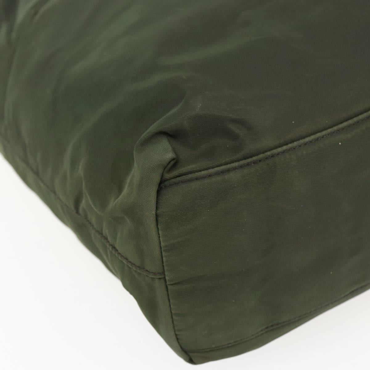 PRADA Tote Bag Nylon Green Auth 170300