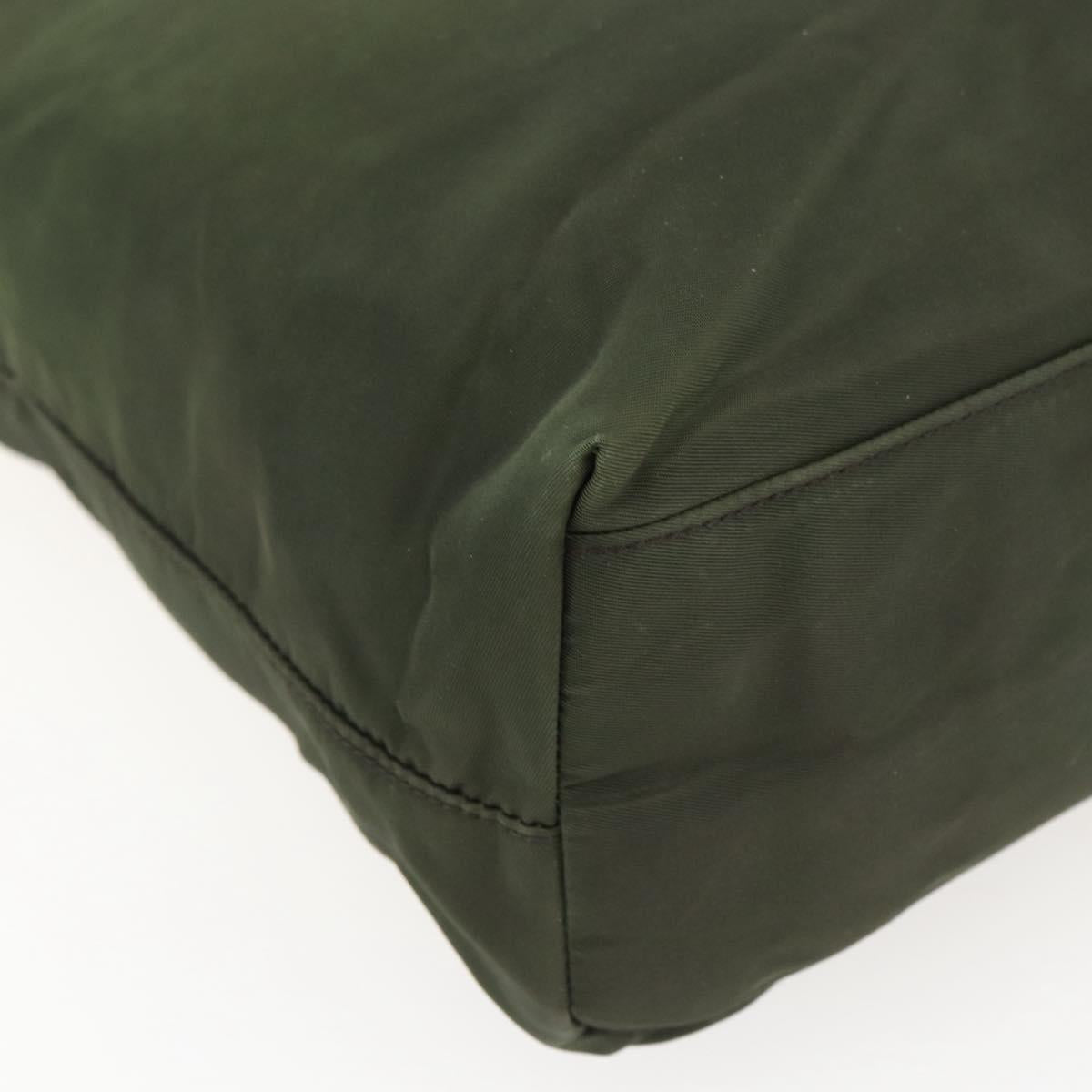PRADA Tote Bag Nylon Green Auth 170300