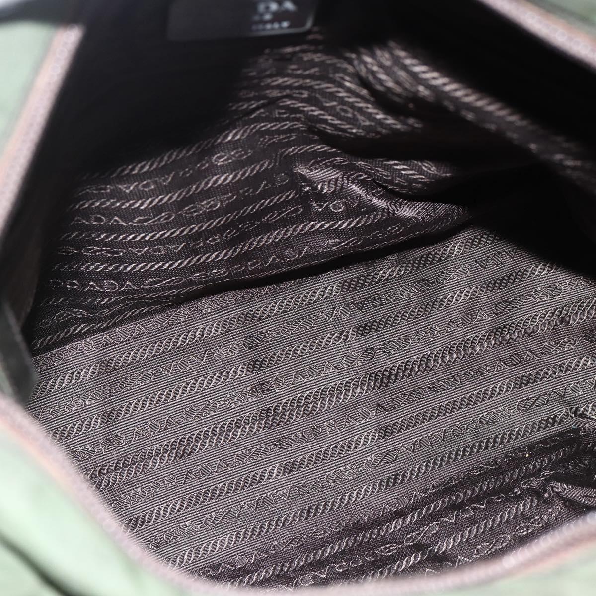 PRADA Tote Bag Nylon Green Auth 170300