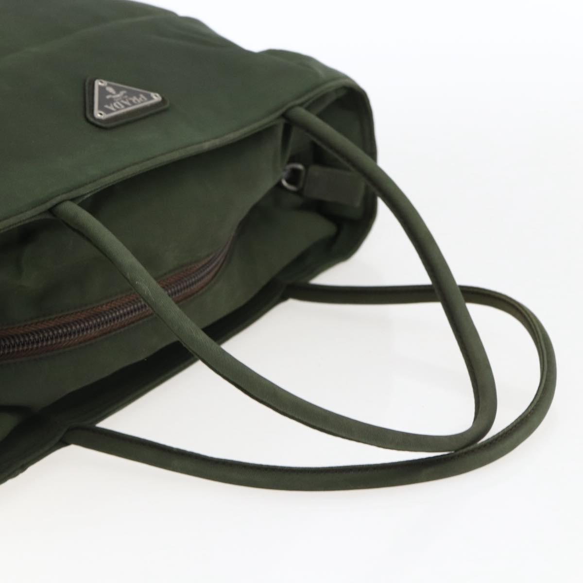 PRADA Tote Bag Nylon Green Auth 170300