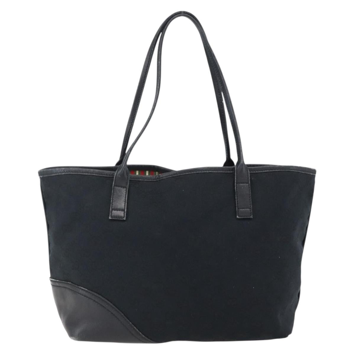 GUCCI GG Canvas Tote Bag Black Gold 169946 Auth 170305