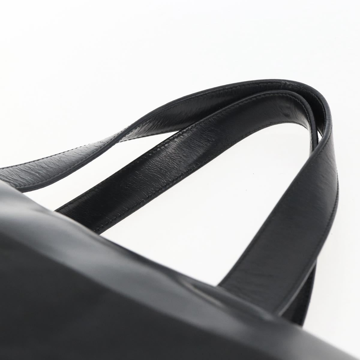 PRADA Hand Bag Nylon Black Silver Auth 170309