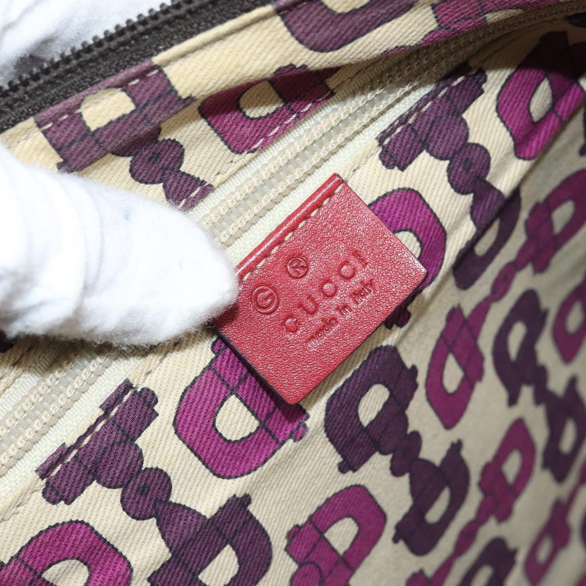 GUCCI Guccissima Shoulder Bag Canvas Brown Silver 257301 Auth 170311