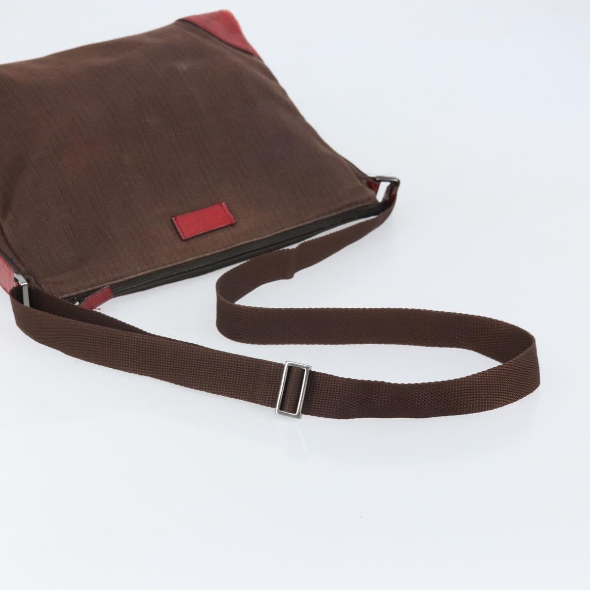 GUCCI Guccissima Shoulder Bag Canvas Brown Silver 257301 Auth 170311